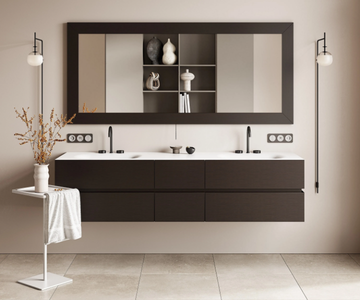 EVOLINE - Wall-mounted vanity unit with doors by MOMA Design - view 3